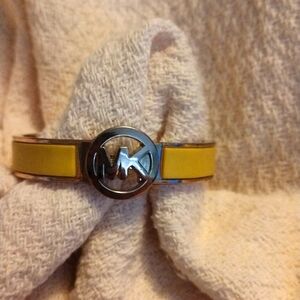 Michael Kors Hinged Yellow MK logo Bracelet